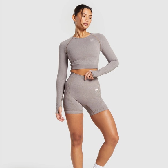 GYMSHARK Vital Seamless 2.0 Crop Top Long Sleeve Size S - Picture 4 of 7